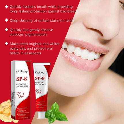 Pasta Dental Probiótica SP8 Menta y Aliento Fresco