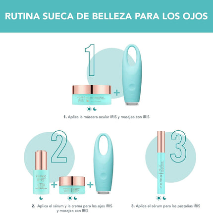 FOREO IRIS Parches Ojos Com Colageno - Contorno De Ojos Antiojeras - Vitamina B, Vitamina C Y Vitamina E - Retinol - Antiojeras Mujer - Hidratante - Vegano - 60 Parches Ojos Bolsas Y Ojeras