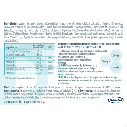 Donnaplus Menocífuga Forte | 30 Comprimidos | Complemento Alimenticio Para La Mujer En Edad De Menopausia Con Melisa Y Vitaminas