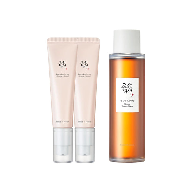 Dúo Ginseng Coreano — Sérum de Ojos + Tónico Facial Revitalizante