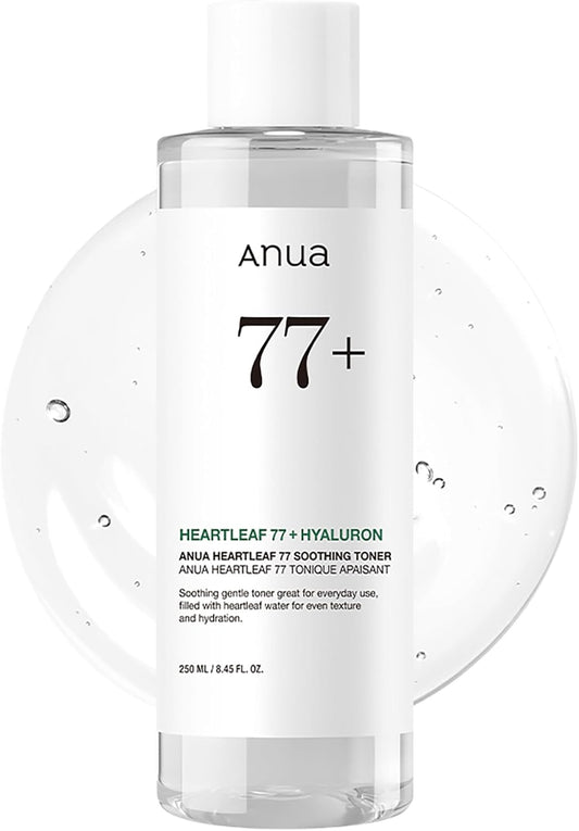 Heartleaf 77 Soothing Toner, Moisturizing & Calming Facial Toner for Glass Skin, Hyaluronic Acid, Lightweight Hydration for Sensitive Skin, Redness Relief, Korean Skincare, 8.45 Fl.Oz