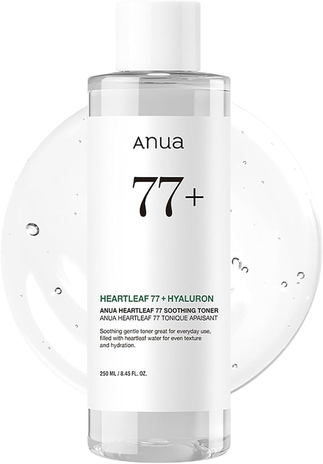 Heartleaf 77 Soothing Toner, Moisturizing & Calming Facial Toner for Glass Skin, Hyaluronic Acid, Lightweight Hydration for Sensitive Skin, Redness Relief, Korean Skincare, 8.45 Fl.Oz