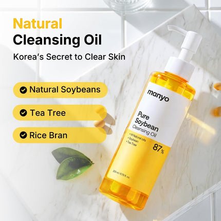 Manyo Factory Aceite De Argán Para Limpieza De Fábrica Facial Coreano Puro Para Derretir Puntos Negros Removedor De Maquillaje Diario Para Mujeres Cuidado De La Piel 6.7 Fl Oz