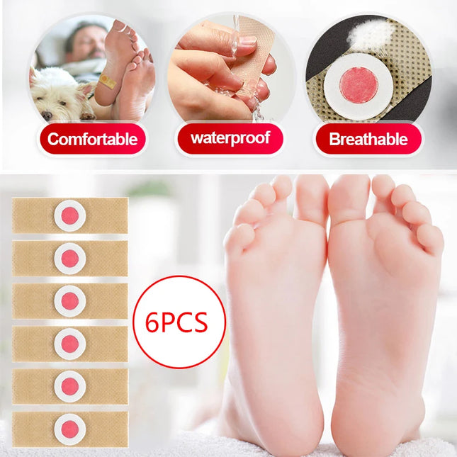 6PCS Foot Care Sticker Patch Removal Pads Curative Patches Calluses Remove Callosity Detox Summer Foot Care Tools