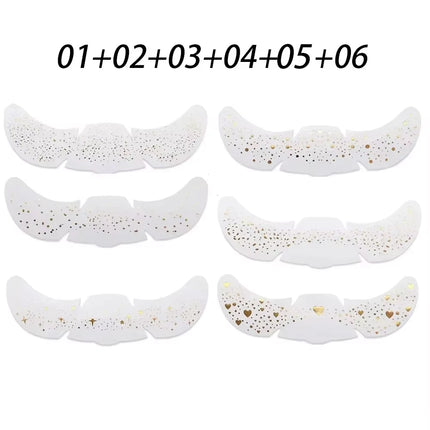 6Pcs Hot Stamping Freckles Makeup Patches Metallic Radiation Golden Silver Fake Freckles Temporary Tattoo Stickers Face Makeup