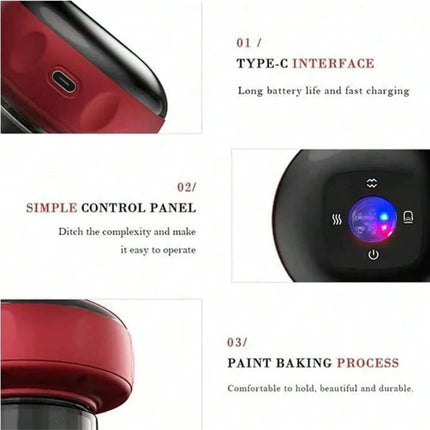 Electric Vacuum Cupping, Scraping, Skin Massage Device, Body Heating, Scraping, Suction Cup Treatment Set, Health and Portabilit