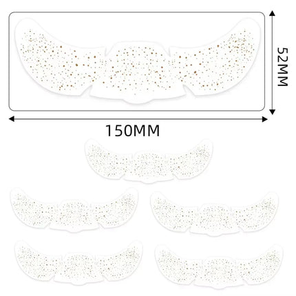 6Pcs Hot Stamping Freckles Makeup Patches Metallic Radiation Golden Silver Fake Freckles Temporary Tattoo Stickers Face Makeup