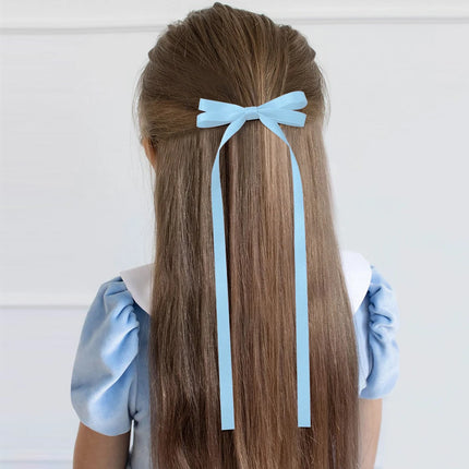 2Pcs New Cute Ribbon Bow Headband Long Tassel Hair Clip Women'S Hair Accessories Girls Party Headwear Side Clips Wholesale