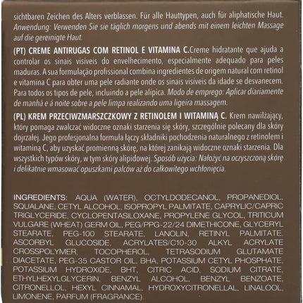 Postquam Retinol C | Crema Antirughe Con Retinolo E Vitamina C - Crema Antietà per Donne - 50Ml