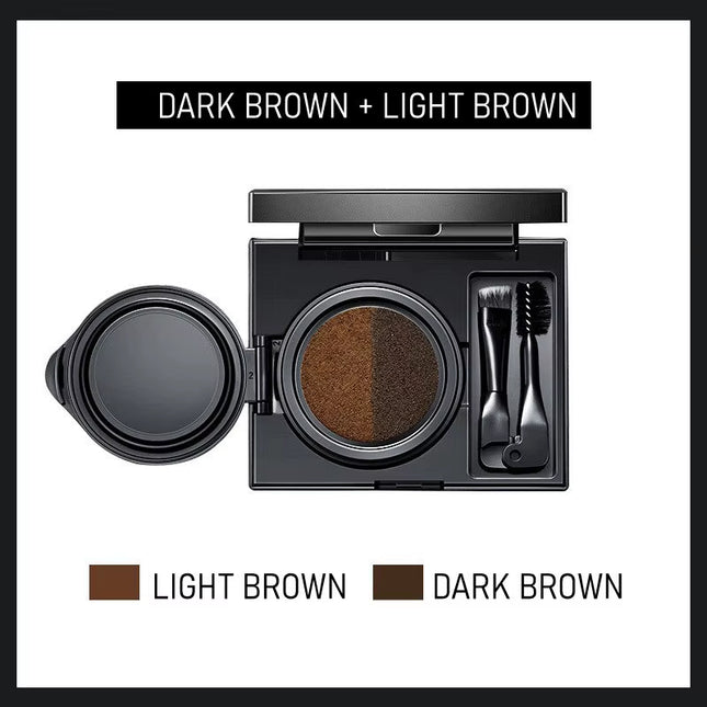 Two-Color Air Cushion Eyebrow Powder Color Waterproof and Sweat-Proof Long-Lasting Eye Brow Cream