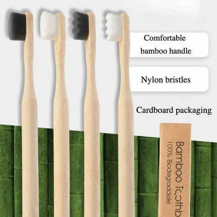 Bamboo Toothbrush Set 4Pcs Cerdas Extra Suaves