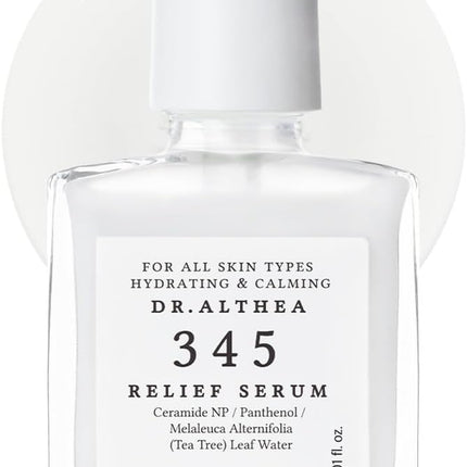 Dr.Althea 345 Sérum Calmante | Sérum Facial Hidratante Diario Para Piel Seca E Irritada | Ayuda a Calmar El Enrojecimiento Y El Cuidado Postacné | No Comedogénico | Cosmética Vegana Coreana, 30 Ml