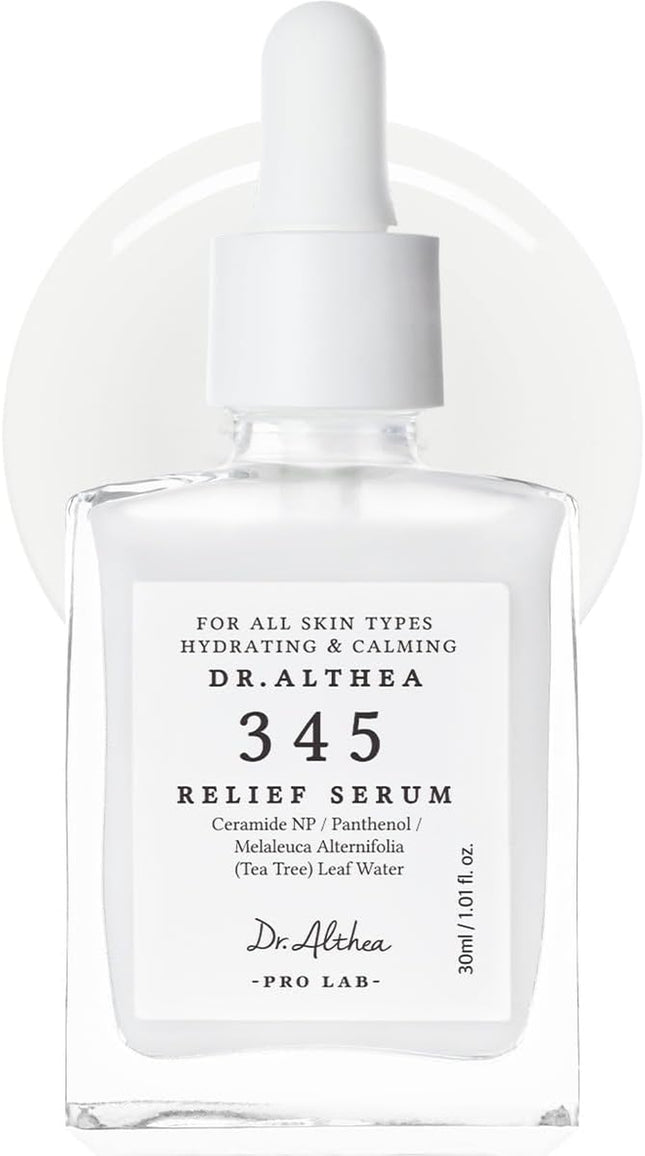 Dr.Althea 345 Sérum Calmante | Sérum Facial Hidratante Diario Para Piel Seca E Irritada | Ayuda a Calmar El Enrojecimiento Y El Cuidado Postacné | No Comedogénico | Cosmética Vegana Coreana, 30 Ml
