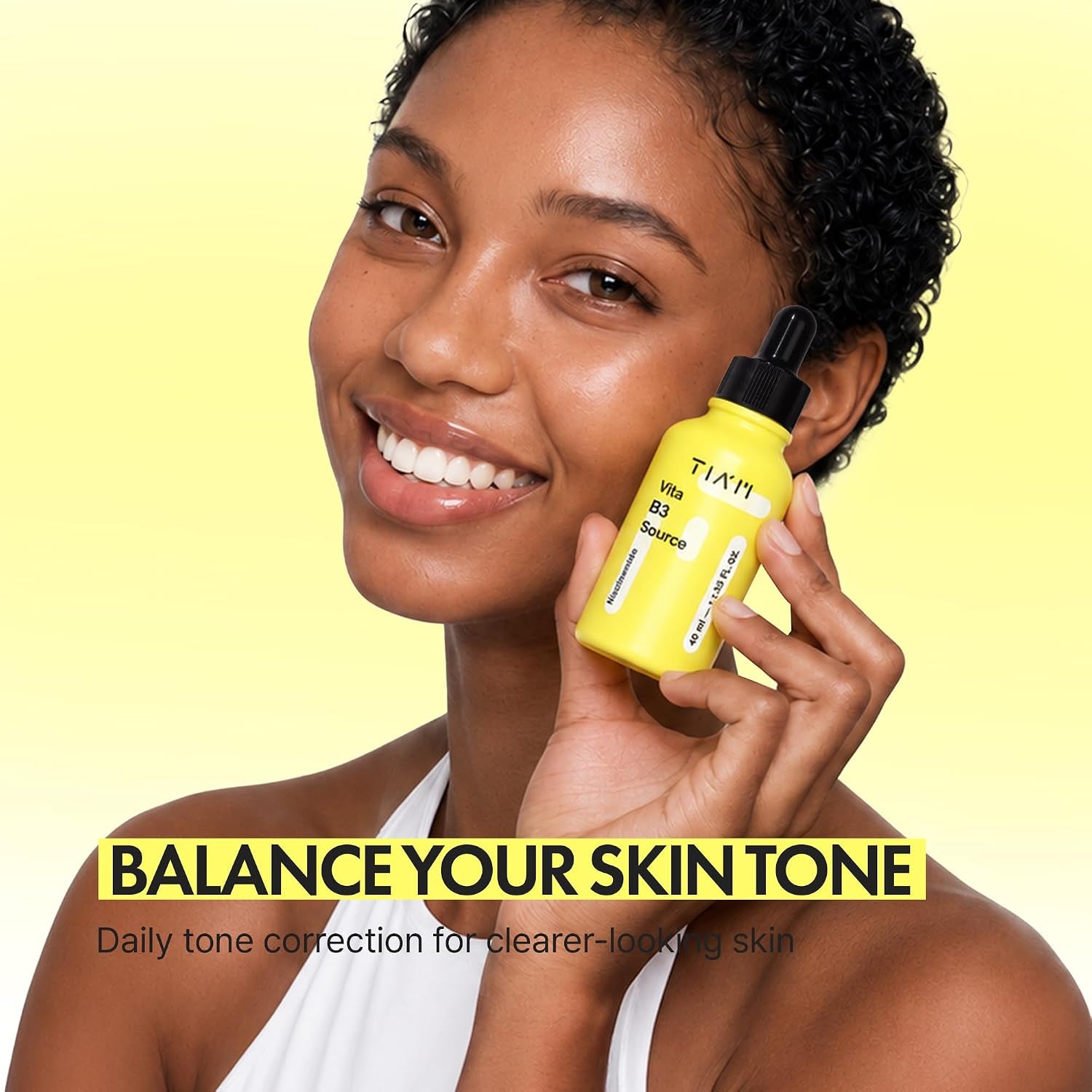 TIAM Vita B3 Source Serum, Niacinamide 10% + Arbutin 2%, Charming Tone Maker Tone-Balancing Treatment for Uneven Skin Tone, Dark Spot Care & Skin Clarity, Lightweight Daily Facial Formula, 1.35 Fl Oz