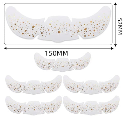6Pcs Hot Stamping Freckles Makeup Patches Metallic Radiation Golden Silver Fake Freckles Temporary Tattoo Stickers Face Makeup