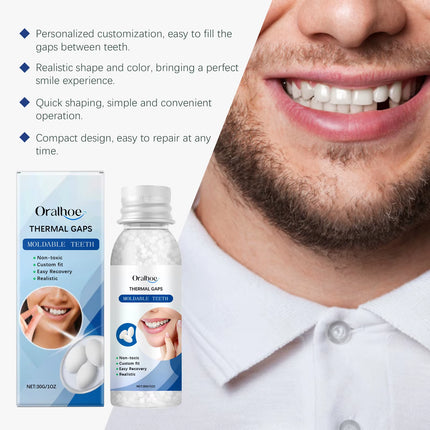 Resin Tooth Repair Glue Shapeable Teeth Gaps Filling Solid Glue Temporary Tooth Repair Safe DIY Emergency Dental Care Supplies
