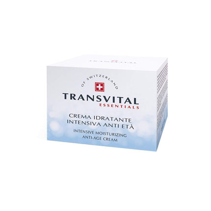 Crema Hidratante Intensiva Antiedad, Crema Facial Hidratante, a Base De Almidón De Arroz, Ácido Hialurónico, Células Madre Vegetales Y Vitamina E - Formato 50 Ml