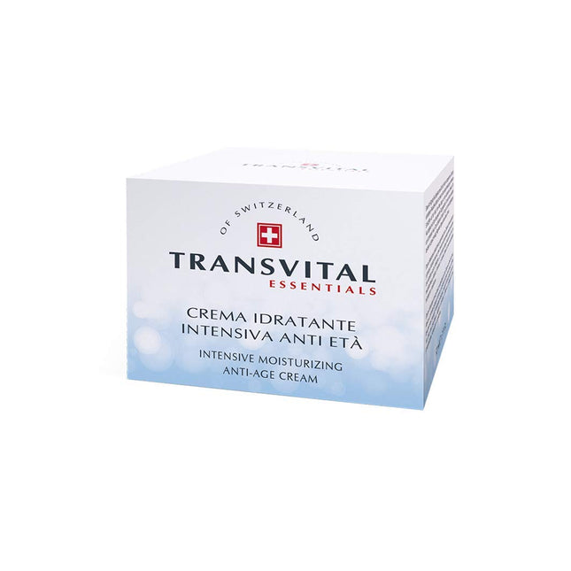 Crema Hidratante Intensiva Antiedad, Crema Facial Hidratante, a Base De Almidón De Arroz, Ácido Hialurónico, Células Madre Vegetales Y Vitamina E - Formato 50 Ml