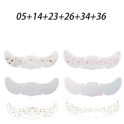 6Pcs Hot Stamping Freckles Makeup Patches Metallic Radiation Golden Silver Fake Freckles Temporary Tattoo Stickers Face Makeup