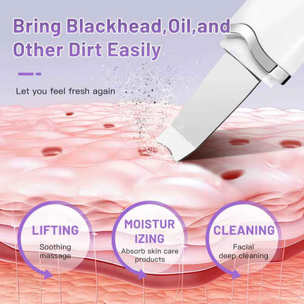Espatula Ultrasonica Facial para Limpieza y Peeling