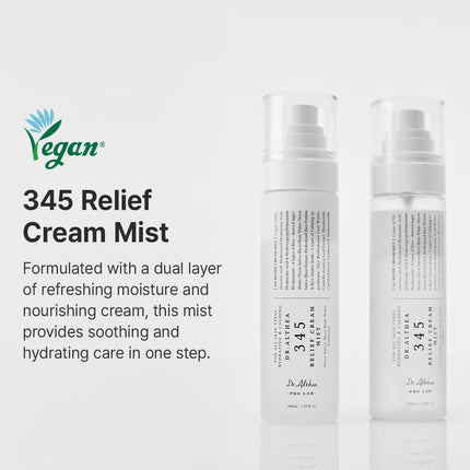 Dr.Althea 345 Relief Cream Mist, Bruma Facial Hidratante Con Extracto De Arroz, Cuidado Calmante Para Piel Sensible, Skincare Coreano Vegano, 60 Ml