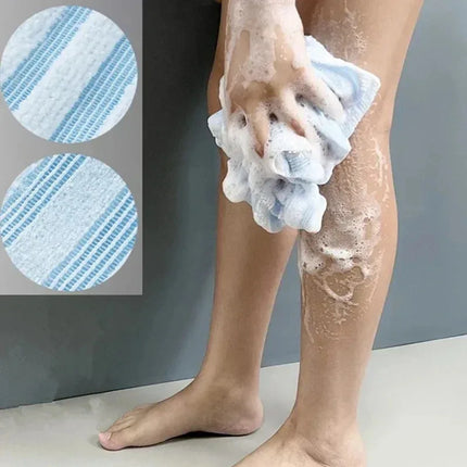 Ultra-Long Exfoliating Back Towel with Silver Ions, Antibacterial, Multifunctional for Shower, Bath, Abundant Foam