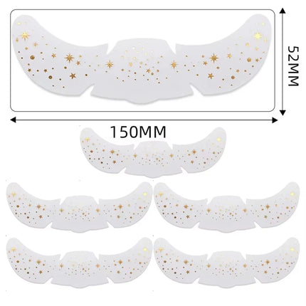 6Pcs Hot Stamping Freckles Makeup Patches Metallic Radiation Golden Silver Fake Freckles Temporary Tattoo Stickers Face Makeup