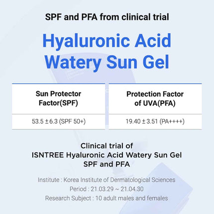 Isntree Hyaluronic Acid Sun Gel SPF50 50 ml