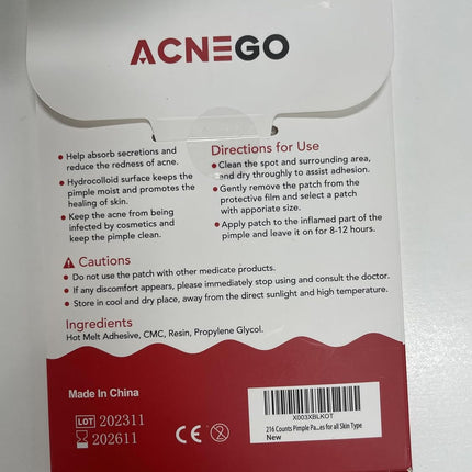 Parches Anti-Granos Hidrocoloide (216 Uds)