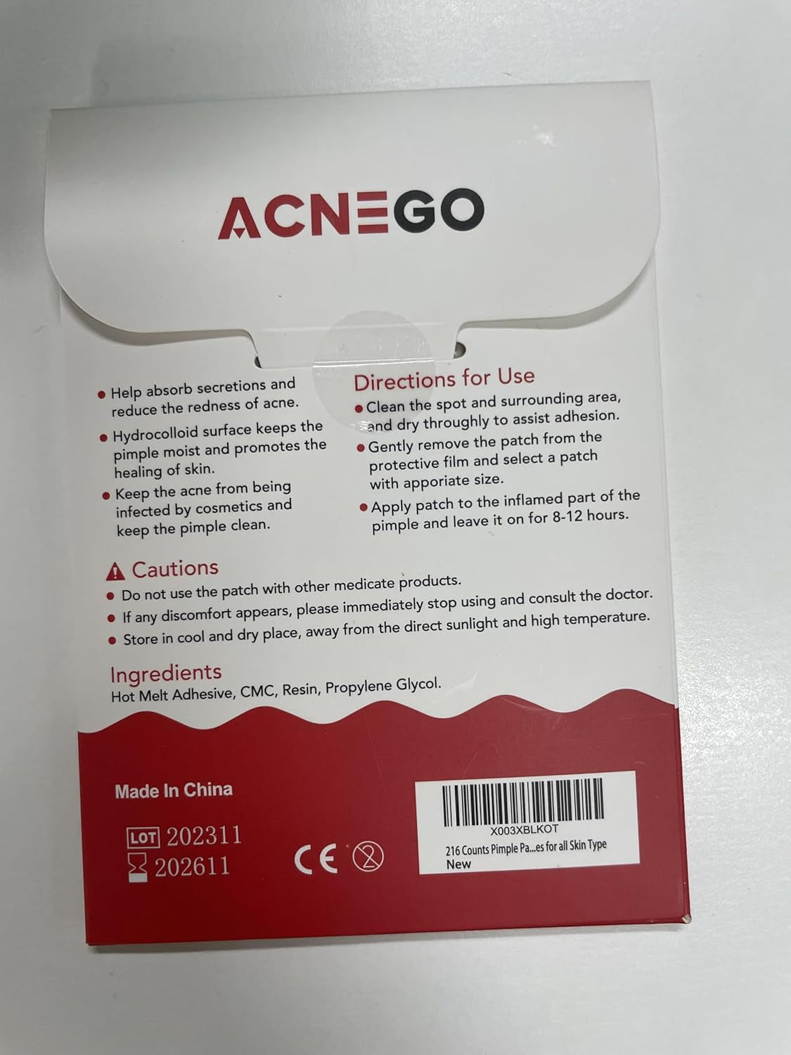 Parches Anti-Granos Hidrocoloide (216 Uds)