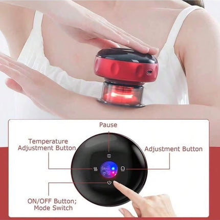 Electric Vacuum Cupping, Scraping, Skin Massage Device, Body Heating, Scraping, Suction Cup Treatment Set, Health and Portabilit