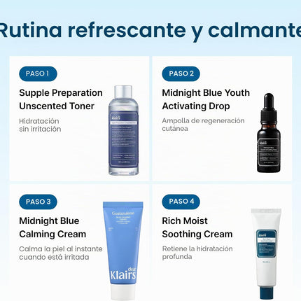 Dearklairs Crema Calmante Azul Medianoche, Para Pieles Grasas, Problemáticas Y Sensibles, Calma Y Calma Rápidamente La Sensibilidad (2 Onzas (Paquete De 1))