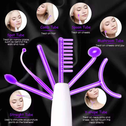 Varita Facial Alta Frecuencia con 6 Electrodos