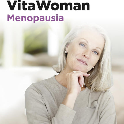 MENOPAUSIA Vitawoman - Reduce Sofocos, Insomnio, Hinchazón Y Sudoración - Efecto Día Y Noche - Con Salvia, Cimicífuga, Lúpulo, Pasiflora | 60 Comprimidos ELADIET