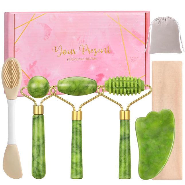 Set Gua Sha De Jade — Drena, Relaja, Esculpe Tu Rostro