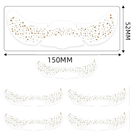 6Pcs Hot Stamping Freckles Makeup Patches Metallic Radiation Golden Silver Fake Freckles Temporary Tattoo Stickers Face Makeup