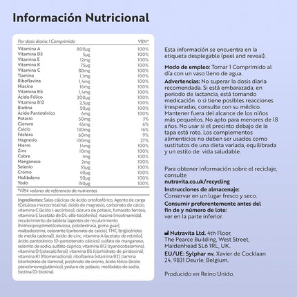 Nutravita Multivitaminas Mujer Y Homre - 365 Comprimidos Veganos