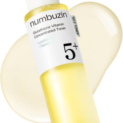 Numbuzin N.°5 Tónico | Tónico Vitamin Boosting Essential | Antimanchas, Piel Luminosa, Radiante, Hiperpigmentación | Vitamina C, Glutatión, Antioxidantes, Niacinamida | 200 Ml