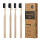 Bamboo Toothbrush Set 4Pcs Cerdas Extra Suaves