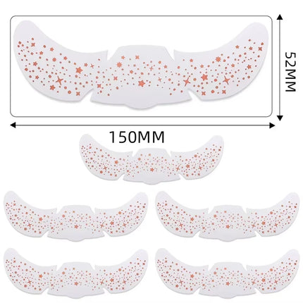 6Pcs Hot Stamping Freckles Makeup Patches Metallic Radiation Golden Silver Fake Freckles Temporary Tattoo Stickers Face Makeup