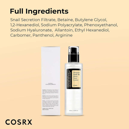 Snail Mucin Essence 96,3% — Reparación e Hidratación Coreana (COSRX)