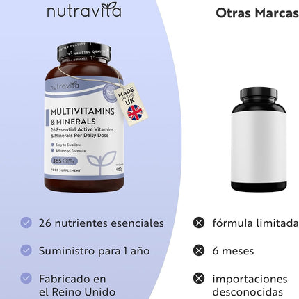 Nutravita Multivitaminas Mujer Y Homre - 365 Comprimidos Veganos