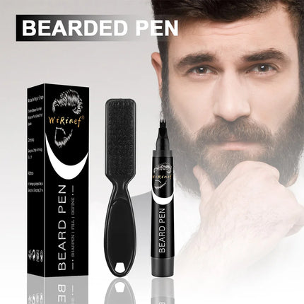 Beard Pen Filler Single Piece or Set Barber Styling Pencil Waterproof Black Hair Enhancer Brush Cosmetic Repair Tool