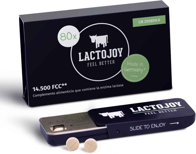 Pastillas de Lactasa LactoJoy 14500 FCC 80 Comprimidos