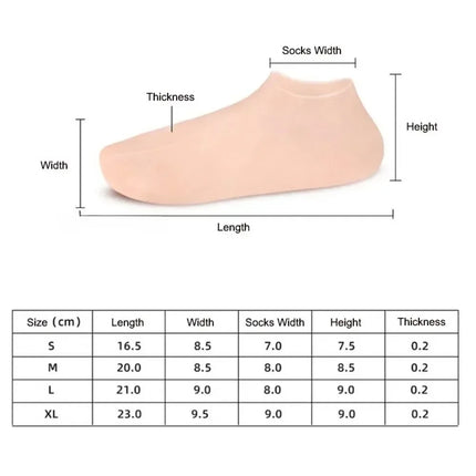 Silicone Foot Care Socks anti Cracking Moisturizing Gel Socks Dead Skin Remover Protector Pain Relief Foot Care Tool