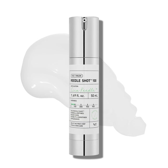 CICA Reedle Shot 100, Spicule Microneedling Serum for Pore Care & Exfoliation, Exosome, Centella Asiatica for Glass Skin, Skin Texture, Korean Liquid Skin Booster (1.69 Fl Oz / 50Ml)