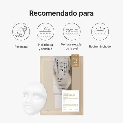 Dr.Althea 345 Relief Cream Mask | Mascarilla Facial Calmante Con Niacinamida Y Agua De Hoja De Té | Hidratación Y Cuidado De La Barrera Cutánea | Cosmética Coreana Vegana (Pack De 4)