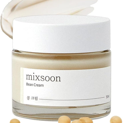 Mixsoon Bean Cream Vegansnail, Long-Lasting Soothing Hydration Cream for Face, Korean Skin Care 1.69 Fl.Oz 50Ml