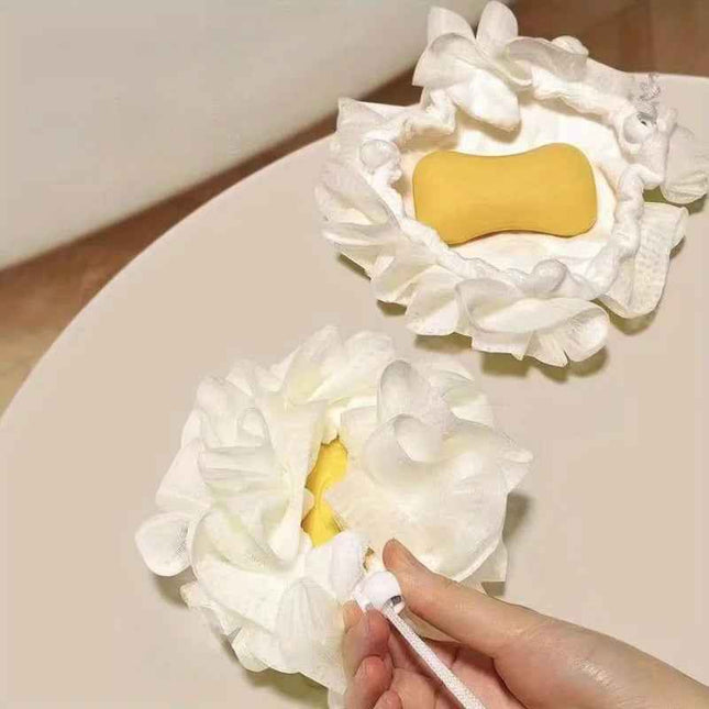 Loofah Sponge Bath Ball 2 en 1 con Dispensador