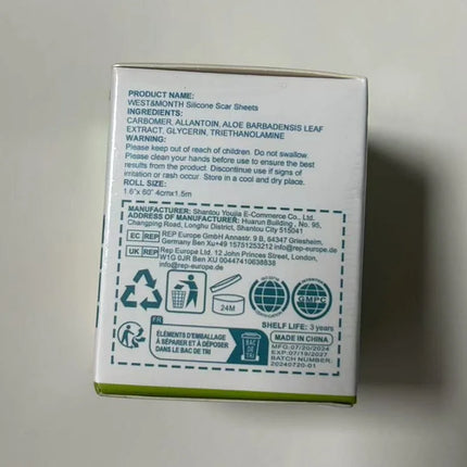 1 Roll Silicone Scar Sheets , 4Cmx150Cm Self-Adhesive Scar Cover Tape Reusable and Effective Skin Care Strips